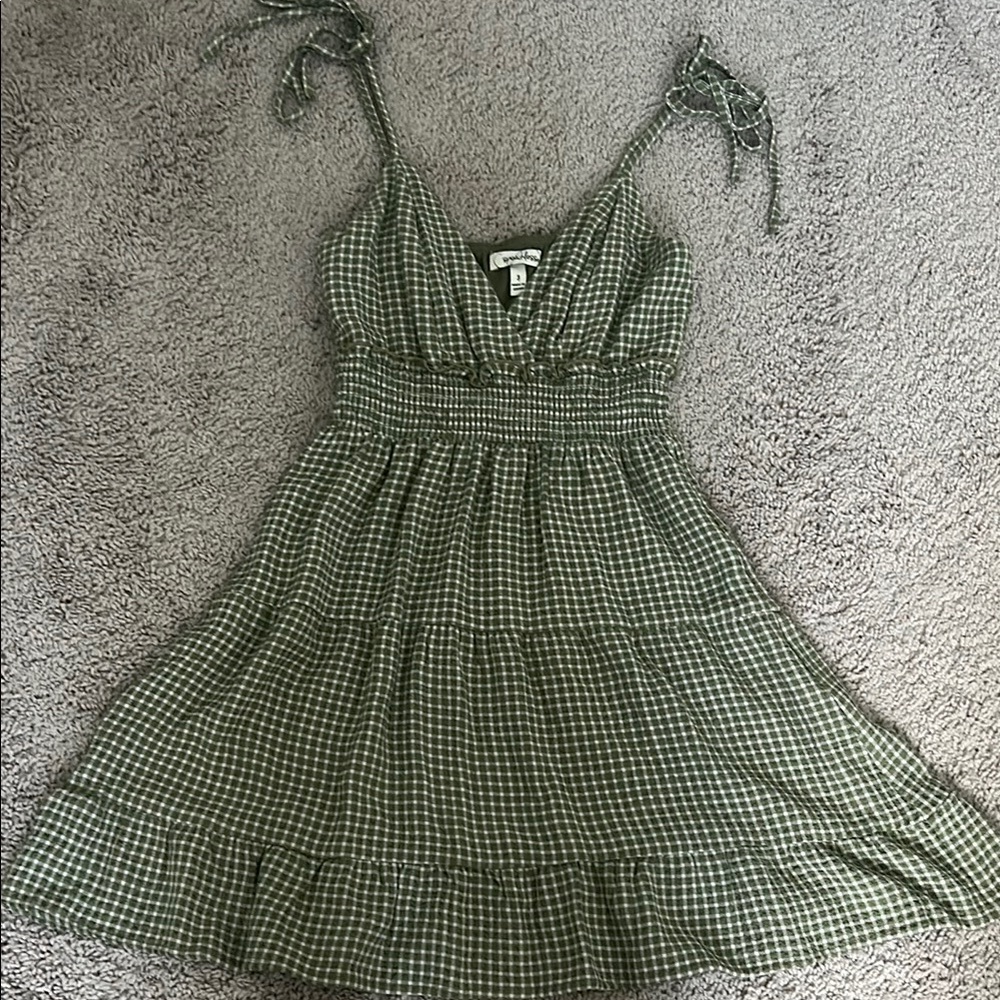Speechless Green and White Sundress Sleeveless Mini
